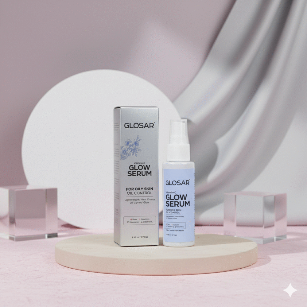 Glosar Vitamin C Glow Serum – Oil Control & Protection, Puffiness Reduction, 100% Natural – (50ml)